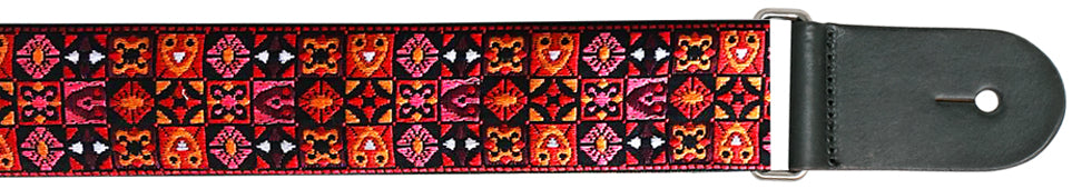 XTR | LS324 | Vintage Jacquard Weave Guitar Strap | Vintage 60's Red XTR | LS324 | Vintage Jacquard Weave Guitar Strap | Vintage 60's Red